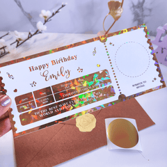 Personalized Foil Scratch-Off Concert Ticket