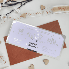 Personalized Foil Romantic Dinner Date Ticket