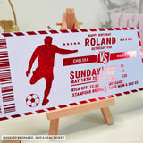Personalized Foil Football Ticket – Custom Match Day Gift - foil football ticket, personalized foil football, custom