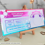 Personalized Foil Football Ticket | Scratch-Off Match Day Gift - football match ticket, personalized foil football,