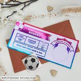 Personalized Foil Football Ticket | Scratch-Off Match Day Gift - football match ticket, personalized foil football,