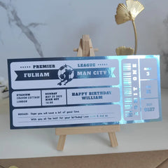 Personalized Foil Football Ticket – A Unique Keepsake for Soccer Fans - Foil Ticket