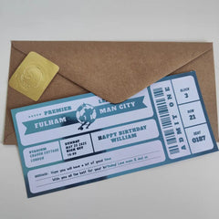 Personalized Foil Football Ticket – A Unique Keepsake for Soccer Fans - Foil Ticket