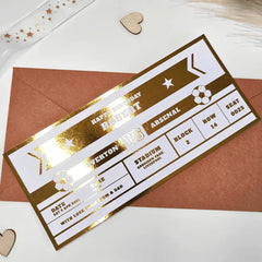 Personalized Foil Football Ticket | Custom Soccer Gift - Foil Ticket