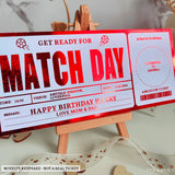 Personalized Foil Match Ticket | Football Scratch-Off Surprise - reveal tickets, personalized foil match, luxury foil,