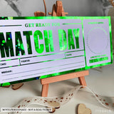 Personalized Foil Match Ticket | Football Scratch-Off Surprise - reveal tickets, personalized foil match, luxury foil,