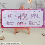 Personalized Foil Romantic Dinner Date Ticket - romantic dinner date, personalized foil romantic, dinner ticket,