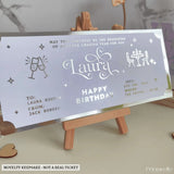 Personalized Foil Romantic Dinner Date Ticket - romantic dinner date, personalized foil romantic, dinner ticket,