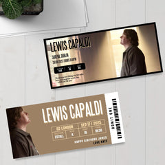 Personalized Lewis Capaldi Concert Ticket – Custom Keepsake - Laminated Ticket