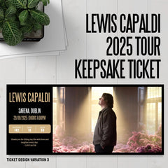 Personalized Lewis Capaldi Concert Ticket – Custom Keepsake - Variation 3 / 300gsm Cardstock - Laminated Ticket