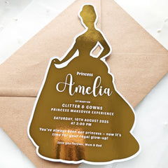 Personalized Princess Foil Card – Custom Royal Event Invitation