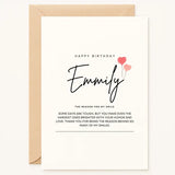Personalized Birthday Card | Custom Name & Message | A6/A5 "Reason For My Smile" Design - Printarelle