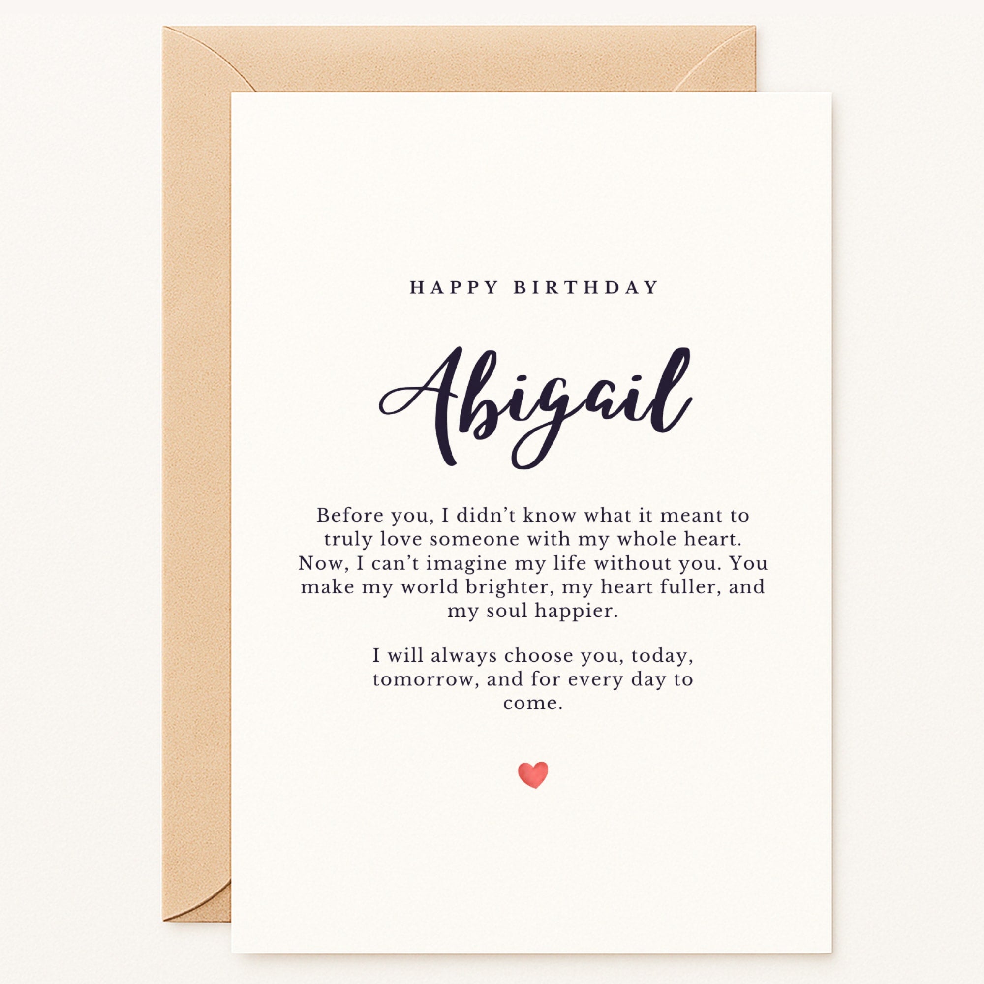  Personalized Birthday Card for Girlfriend, Wife, Fiancee | Custom Name | A6/A5