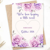 Pregnancy Announcement Scratch Card – Little Secret Due Date - Greeting Card - Printarelle