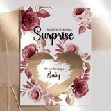 Pregnancy Baby Reveal Card – Scratch-Off Floral Surprise - Greeting Card