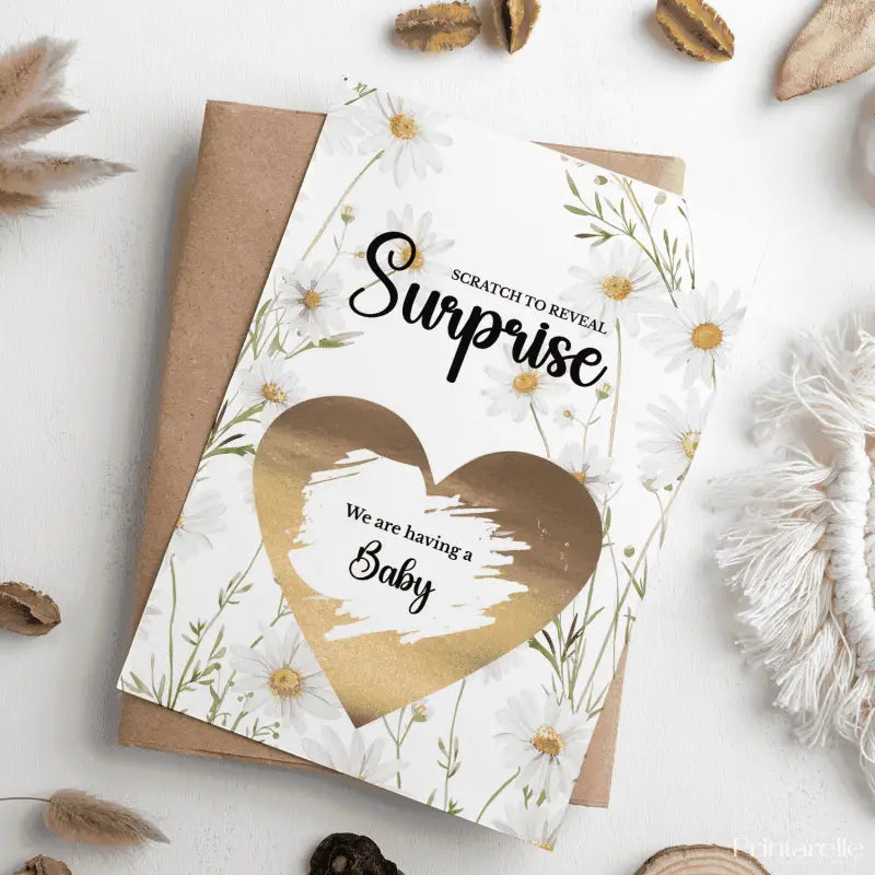 Pregnancy Baby Reveal Card – We are having a Baby - Greeting Card