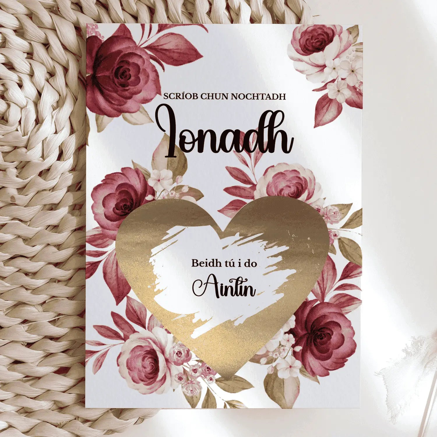 Pregnancy Reveal Card – Scratch-Off Surprise for Aunt - Aunt-Irish Text - Greeting Card