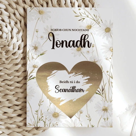 Pregnancy Reveal for Grandad - Scratch Card Announcement - Seanathair - Greeting Card