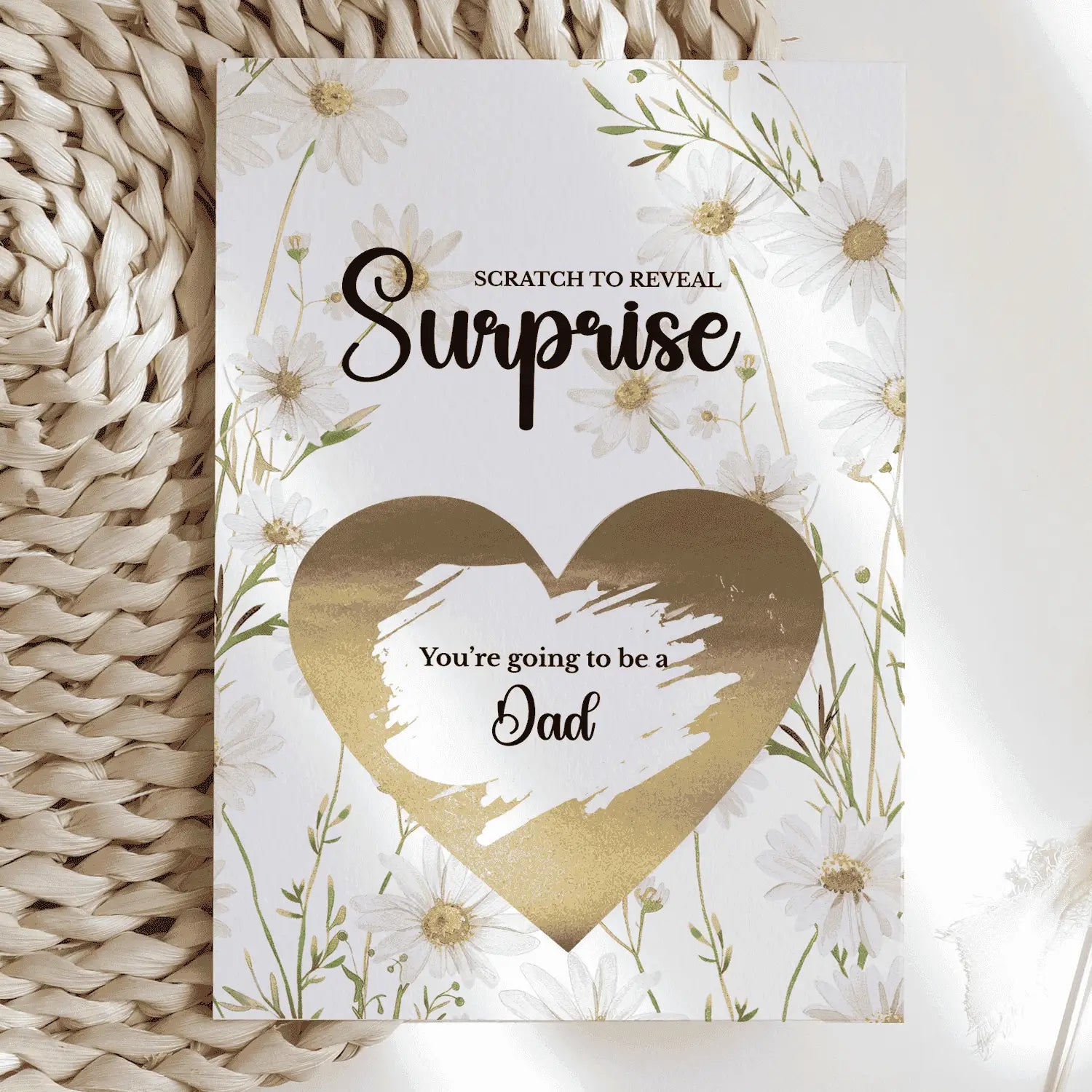 Pregnancy Reveal Scratch Card for Future Dads - Dad - Greeting Card