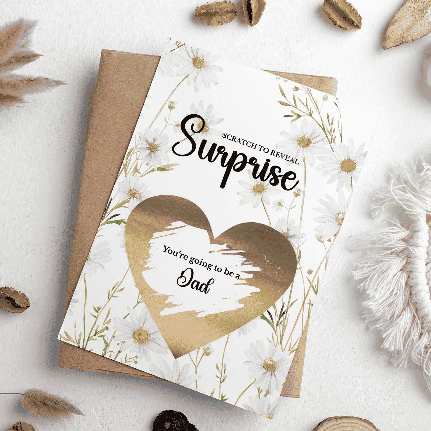 Pregnancy Reveal Scratch Card for Future Dads - Greeting Card