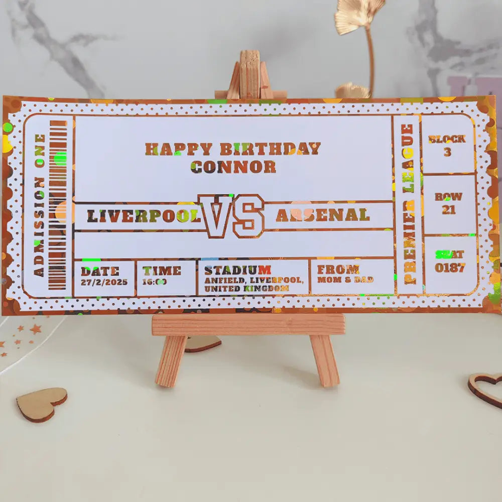Premier League Match Day Ticket Gift - Foil Ticket
