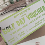 Personalised Golf Day Voucher Gift | Birthday & Father's Day Surprise for Him