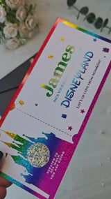 Christmas Surprise Foil Ticket - Disneyland Trip Reveal