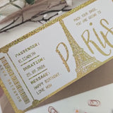 Personalised Paris Boarding Pass Surprise Holiday Reveal Gift