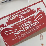 Personalised Ferrari Driving Experience Reveal Gift | Birthday Surprise for Him