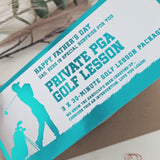 Personalised Private PGA Golf Lesson Voucher | Father's Day Gift for Him