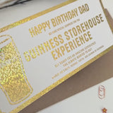 Personalised Guinness Storehouse Experience Reveal Card | Birthday Gift for Dad