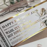 Personalised Hot Towel Barber Voucher | Wash Cut & Beard Gift for Him