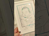 Personalized A4 Foiled Print - Custom Photo Line Art Portrait