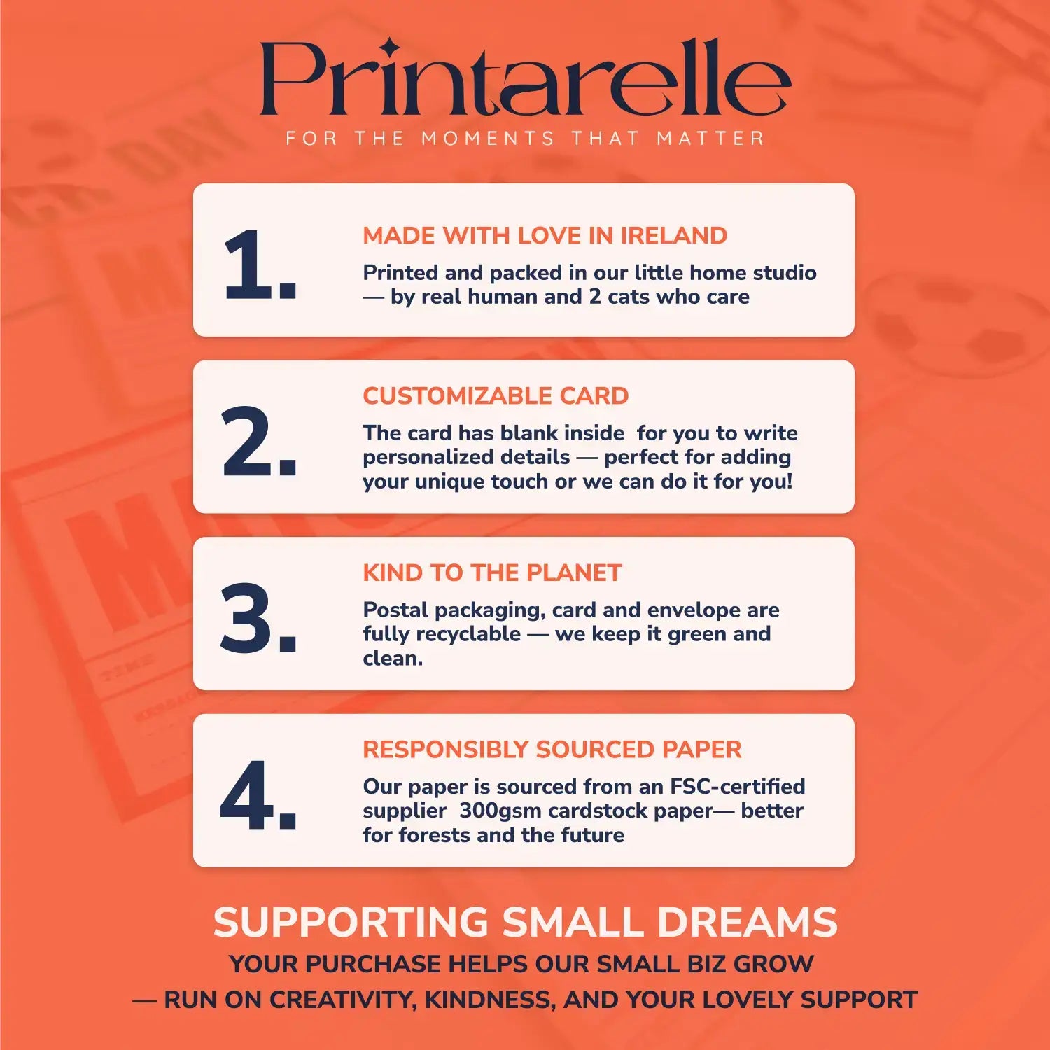 Printarelle greeting cards for the moments that matter – custom foil tickets, birthday cards, and surprise reveals