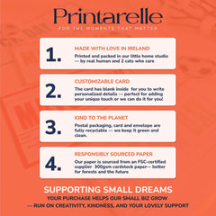 Printarelle greeting cards for the moments that matter – custom foil tickets, birthday cards, and surprise reveals