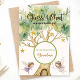 Promoted to Grandma Scratch Card – Guess What? | Enchanted Fairy Tree - Greeting Card - Printarelle