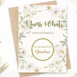 Promoted to Grandma Scratch Card – Guess What? | White Daisy & Sage - Greeting Card - Printarelle
