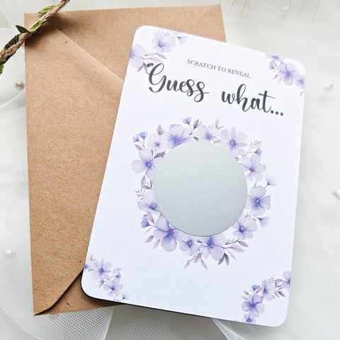 Guess What… Scratch Reveal Card – Personalised Surprise Message