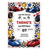 Race Car Birthday Party Invitation | Formula Cars & Sports Cars - sports cars, birthday party, formula cars, car