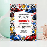 Race Car Birthday Party Invitation | Formula Cars & Sports Cars - sports cars, birthday party, formula cars, car