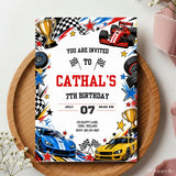 Race Car Birthday Party Invitation | Supercar & Formula Mix - race car, race car birthday, car birthday, birthday