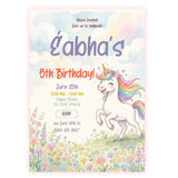 Rainbow Unicorn Birthday Party Invitation - rainbow unicorn, birthday party, rainbow unicorn birthday, unicorn birthday