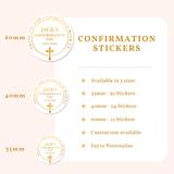 Real Foil Personalised Confirmation Stickers for Boys & Girls - Stickers - Printarelle