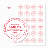 Real Foil Personalised Confirmation Stickers for Boys & Girls - Stickers - Printarelle