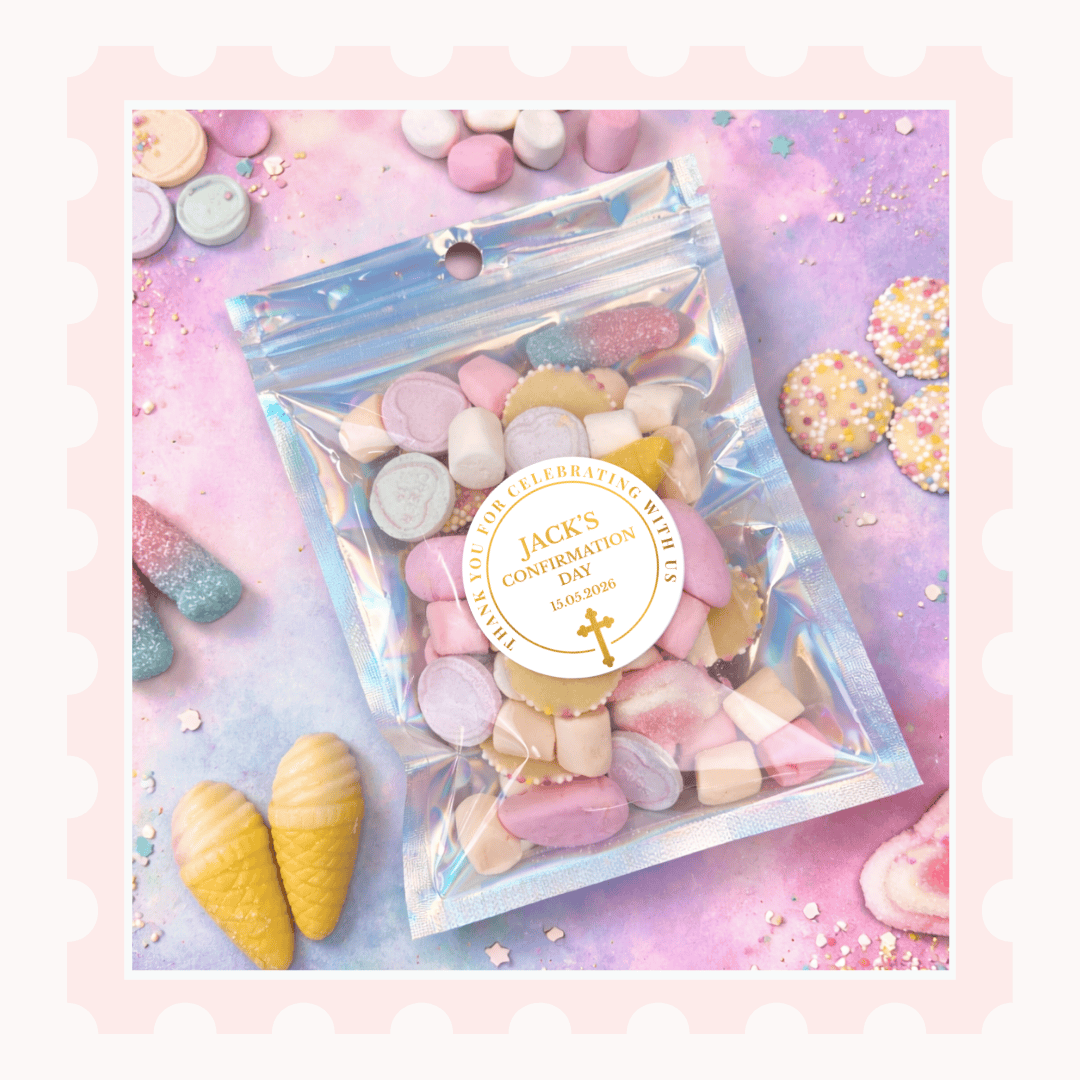 Real Foil Personalised Confirmation Stickers for Boys & Girls - Stickers - Printarelle