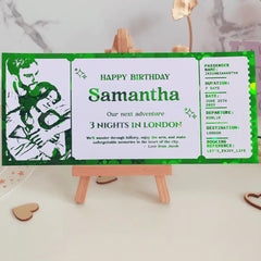 Romantic Gateway Foil Trip Ticket | London Travel Surprise - Foil Ticket