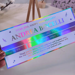 Personalized Foil Keepsake Concert Ticket - Foil Ticket
