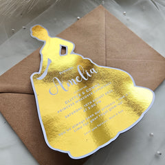 Personalized Princess Foil Card – Custom Royal Event Invitation