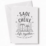 Handmade - Greeting Card - Irish Wedding Card Saol Le Chéile Life Together | Ireland