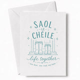 Handmade - Greeting Card - Irish Wedding Card Saol Le Chéile Life Together | Ireland